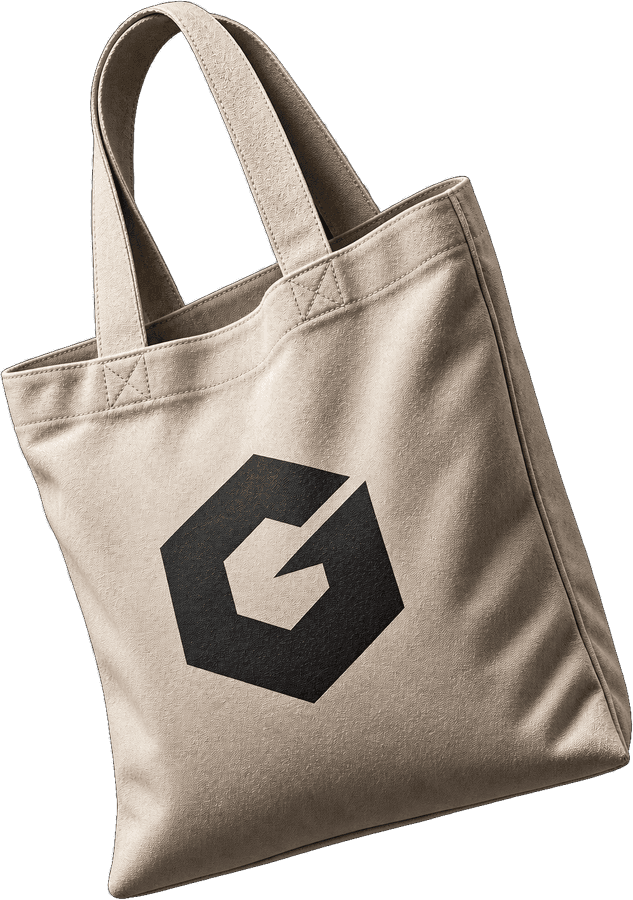 Ecobag de lona de algodão com a marca gravada a laser